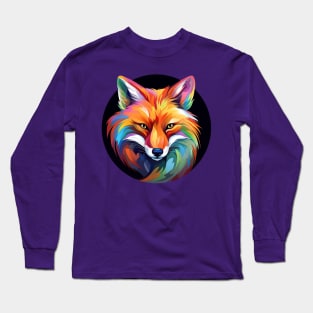 Rainbow Fox Long Sleeve T-Shirt